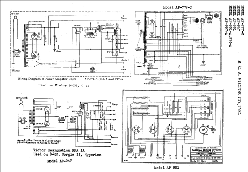 Rectifier Power Amplifier Unit AP-947; RCA RCA Victor Co. (ID = 844397) Ampl/Mixer