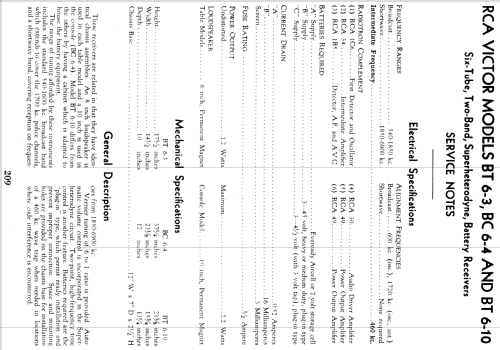 BC6-4 ; RCA RCA Victor Co. (ID = 915781) Radio