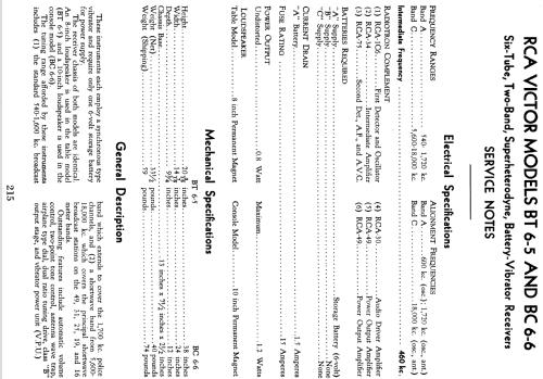 BC6-6 ; RCA RCA Victor Co. (ID = 915801) Radio