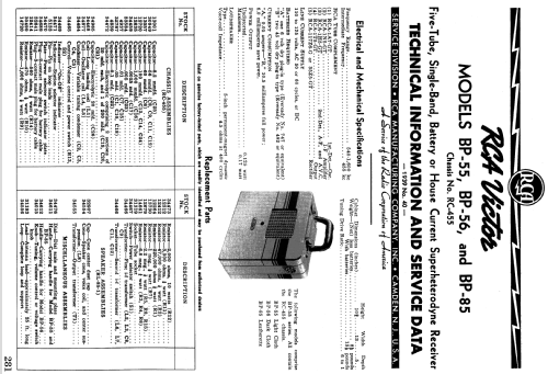 BP-85 RC-455; RCA RCA Victor Co. (ID = 984786) Radio