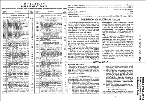 BT7-8 ; RCA RCA Victor Co. (ID = 846633) Radio