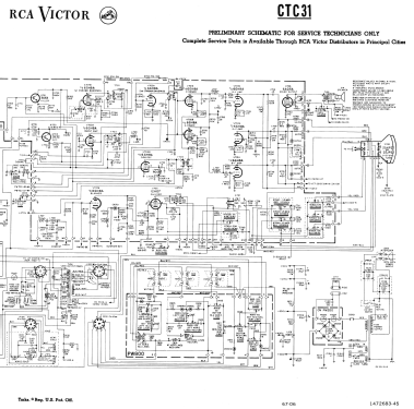 Color Television Chassis CTC31 ; RCA RCA Victor Co. (ID = 2623333) Television