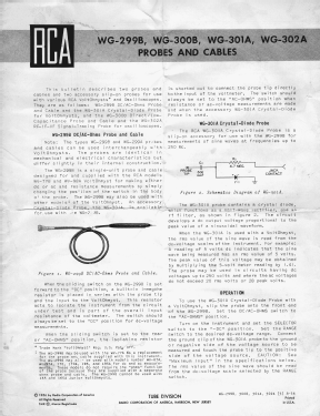 Direct/Low-Capacitance Probe WG-300B; RCA RCA Victor Co. (ID = 3118551) Equipment