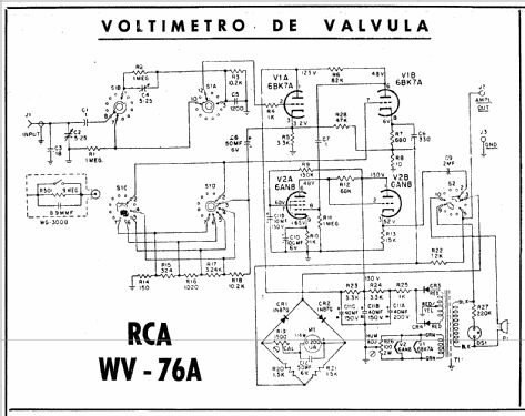 High Sensitivity AC VTVM WV-76-A ; RCA RCA Victor Co. (ID = 840827) Equipment