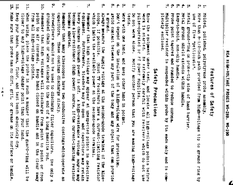 High Voltage Probe WG-289; RCA RCA Victor Co. (ID = 1190666) Ausrüstung