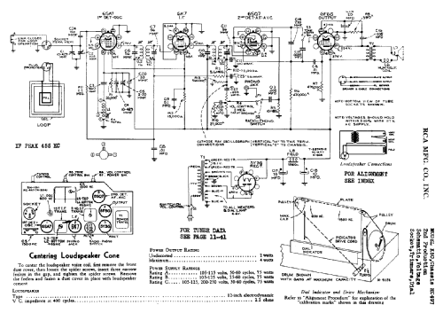 K50 Ch= RC-497; RCA RCA Victor Co. (ID = 893905) Radio