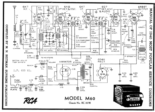 M60 Ch= RC357K; RCA RCA Victor Co. (ID = 60440) Car Radio