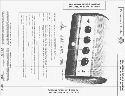 MI-12287 ; RCA RCA Victor Co. (ID = 1611071) Ampl/Mixer