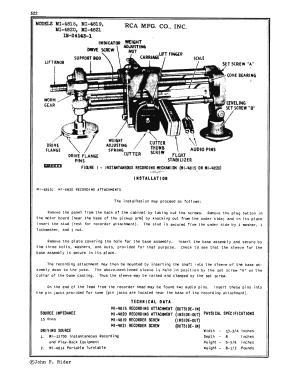 Recording Attachment MI-4815; RCA RCA Victor Co. (ID = 2972649) Misc