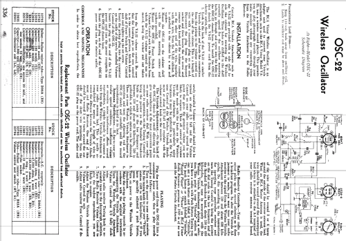 OSC22 Wireless Oscillator; RCA RCA Victor Co. (ID = 986655) Commercial Tr
