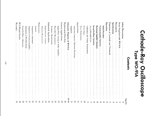 Oscilloscope WO-91A; RCA RCA Victor Co. (ID = 2542302) Equipment