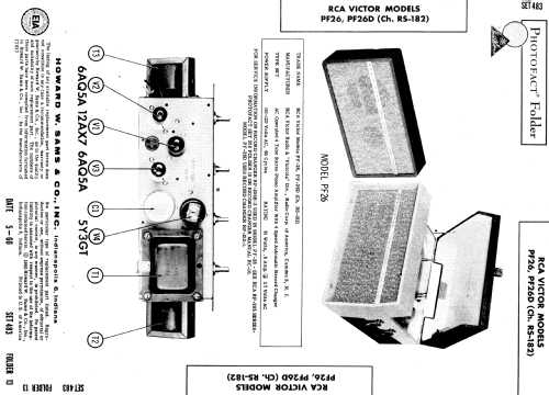 PF-26 Ch= RS-182; RCA RCA Victor Co. (ID = 566038) R-Player