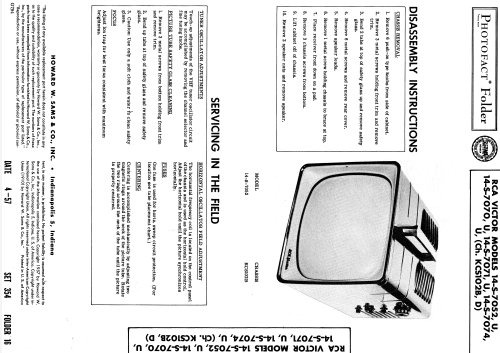 Portable Television 14-S-7052 Ch= KCS102B; RCA RCA Victor Co. (ID = 1873890) Television