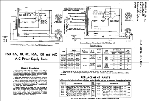 PSU-10A ; RCA RCA Victor Co. (ID = 890944) Power-S