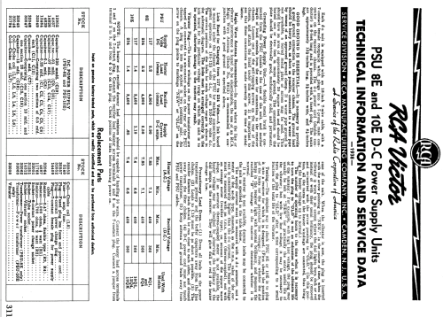 PSU-10A ; RCA RCA Victor Co. (ID = 978088) Power-S