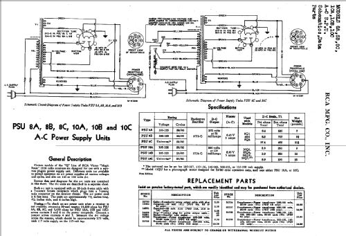 PSU-8A ; RCA RCA Victor Co. (ID = 890941) Aliment.