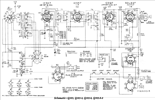 Q103-2 Ch= RC1044; RCA RCA Victor Co. (ID = 1106705) Radio