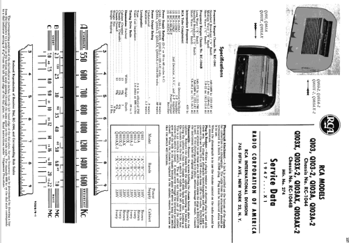 Q103-2 Ch= RC1044; RCA RCA Victor Co. (ID = 1106709) Radio