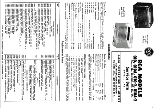 Q10A-2 Ch= RC-594C; RCA RCA Victor Co. (ID = 1109006) Radio