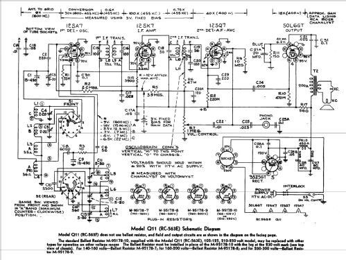 Q11 Ch= RC-563-E; RCA RCA Victor Co. (ID = 167779) Radio