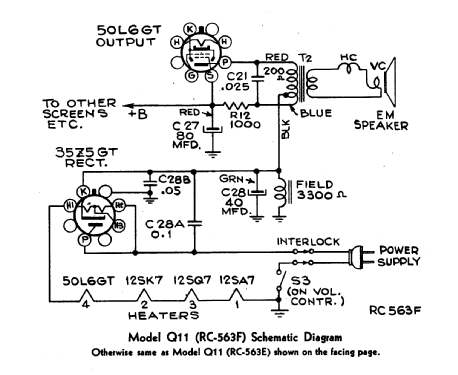 Q11 Ch= RC-563-F; RCA RCA Victor Co. (ID = 167783) Radio