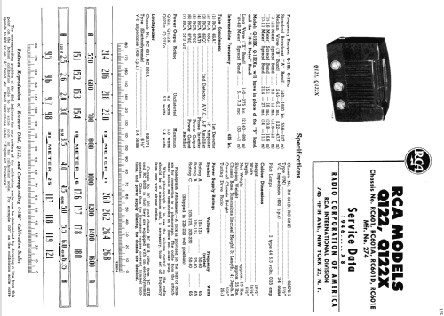 Q122XA Ch= RC601E; RCA RCA Victor Co. (ID = 1110948) Radio