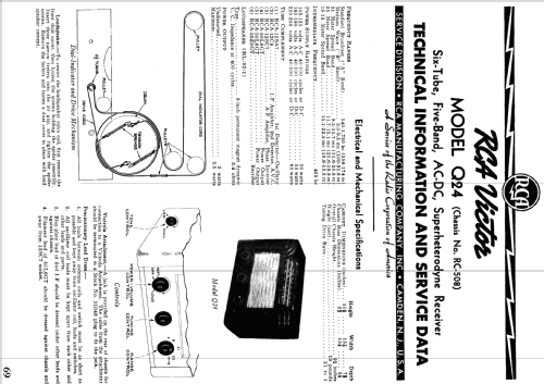 Q24 Ch= RC-508; RCA RCA Victor Co. (ID = 1047651) Radio