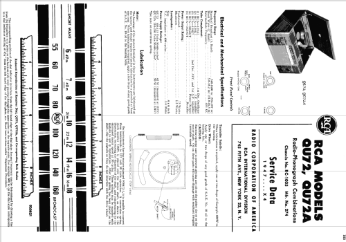 QU72 Ch= RC-1035; RCA RCA Victor Co. (ID = 1106749) Radio