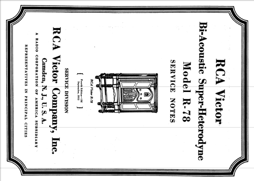 R78 ; RCA RCA Victor Co. (ID = 953882) Radio