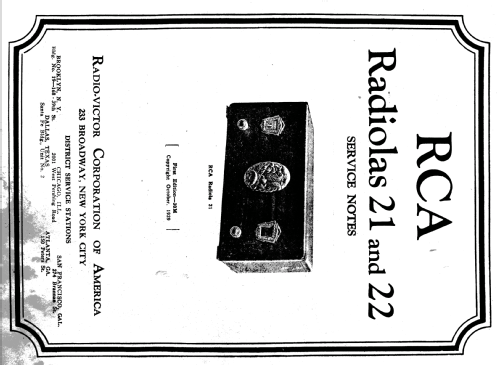 Radiola 22; RCA RCA Victor Co. (ID = 993156) Radio