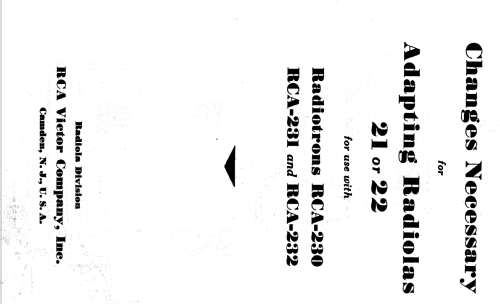 Radiola 22; RCA RCA Victor Co. (ID = 993172) Radio