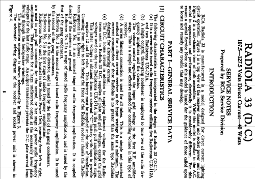 Radiola 33 DC; RCA RCA Victor Co. (ID = 993806) Radio