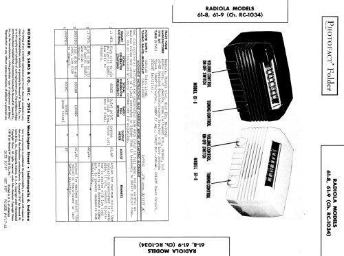 Radiola 61-8 Ch= RC-1034; RCA RCA Victor Co. (ID = 910119) Radio