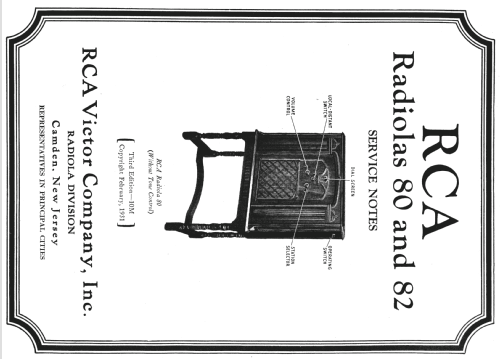 Radiola 80; RCA RCA Victor Co. (ID = 1583085) Radio