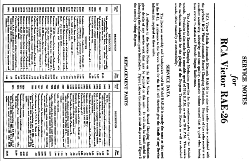 RAE26; RCA RCA Victor Co. (ID = 972964) Radio