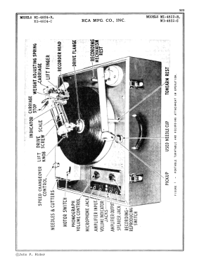 Portable Turntable and Recording Attachment MI-4822-C; RCA RCA Victor Co. (ID = 2973369) R-Player