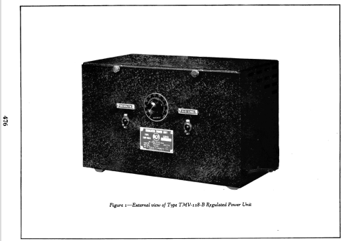 Regulated Power Unit TMV-118-B; RCA RCA Victor Co. (ID = 926222) Power-S