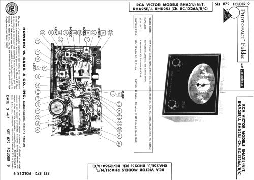 RHA21J Ch= RC-1226B; RCA RCA Victor Co. (ID = 863948) Radio