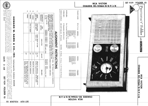 RJA21J Ch= RC-1226J; RCA RCA Victor Co. (ID = 854605) Radio