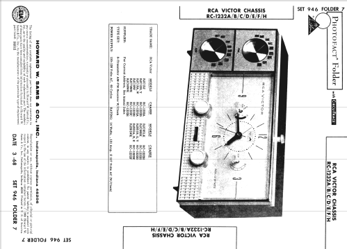 RJC13J Ch= RC-1232A; RCA RCA Victor Co. (ID = 829138) Radio