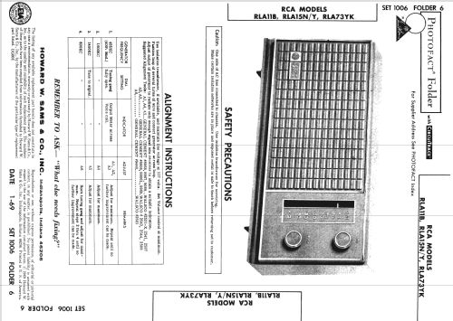 RLA73YK ; RCA RCA Victor Co. (ID = 833267) Radio