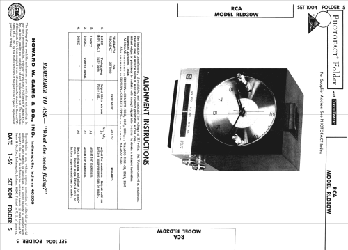 RLD30W ; RCA RCA Victor Co. (ID = 804711) Radio