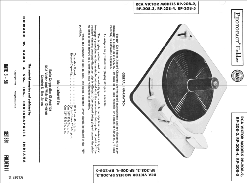 RP-208-4; RCA RCA Victor Co. (ID = 2554652) R-Player