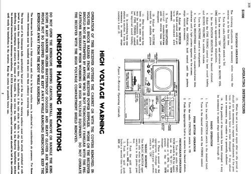 S1000 Ch= KCS31-1 & Ch= RC617B; RCA RCA Victor Co. (ID = 1397331) TV Radio