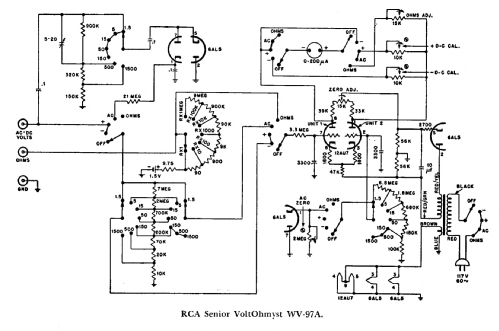 Senior Voltohmyst WV-97-A; RCA RCA Victor Co. (ID = 3080459) Ausrüstung