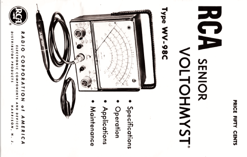 Senior VoltOhmyst WV-98C; RCA RCA Victor Co. (ID = 2578959) Ausrüstung
