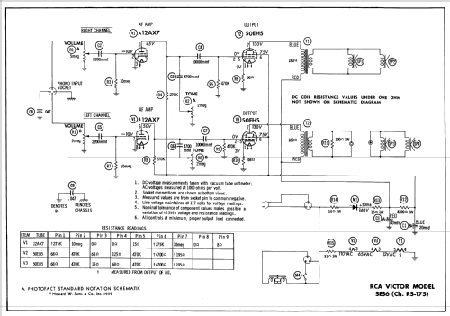 SES6 Ch= RS-175; RCA RCA Victor Co. (ID = 647729) R-Player