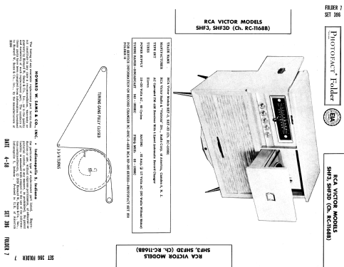 SHF3D New Orthophonic High-Fidelity Ch= RC-1168B; RCA RCA Victor Co. (ID = 882174) Radio