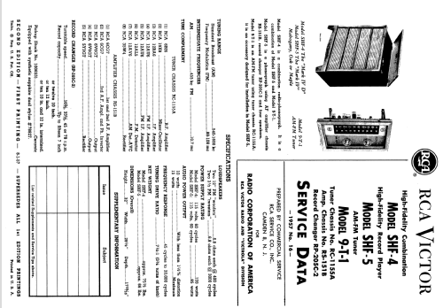 SHF-4 'Mark IV D' Ch= RS-1155A, RS-151B; RCA RCA Victor Co. (ID = 1880972) Radio