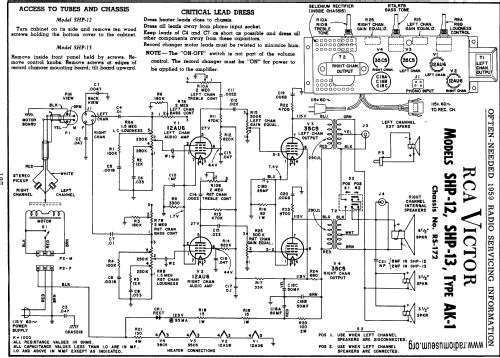 SHP12 Ch= RS-172; RCA RCA Victor Co. (ID = 60390) R-Player